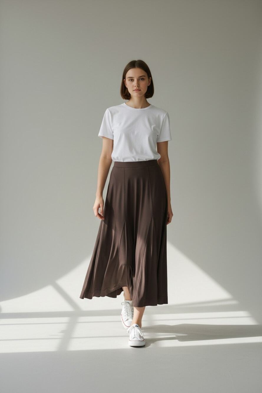 S Skirt Ann Taylor Midi Brown Fall Autumn Capsule